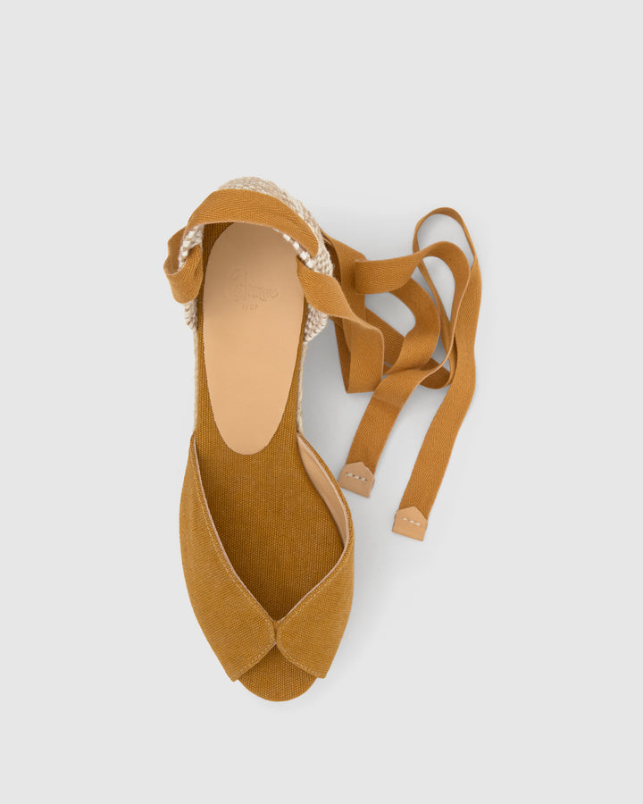 Castañer Alpargata de Mujer estilo Sandalia con Cuña de 7cm de altura | Castañer Oferta especial