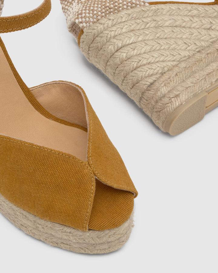 Castañer Alpargata de Mujer estilo Sandalia con Cuña de 11cm de altura | Castañer Últimos 2 días
