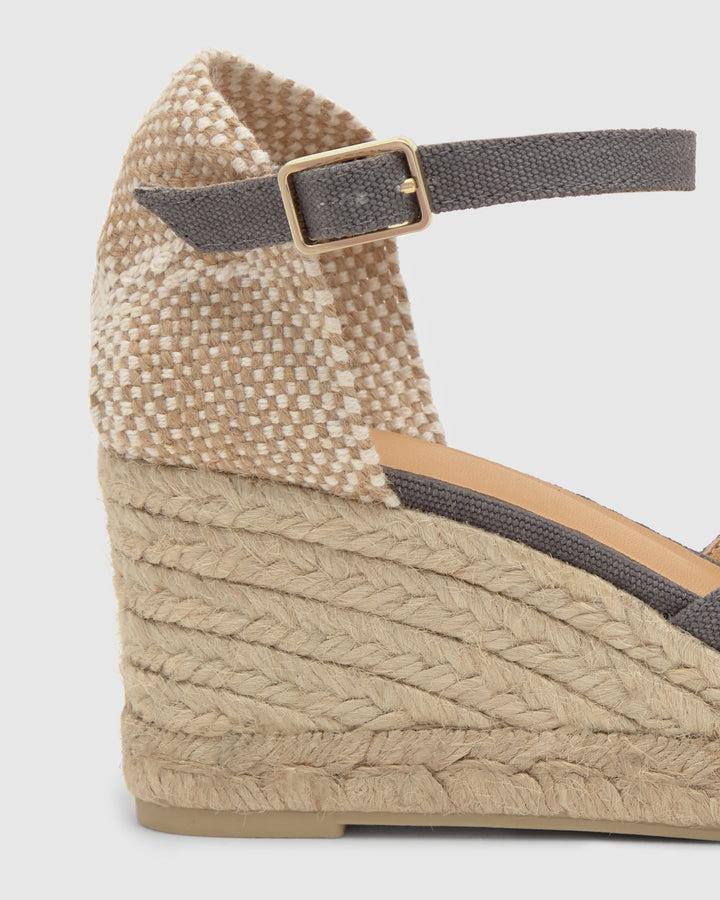 Castañer Calzado de Mujer estilo Sandalia con Cuña de 7cm de altura | Castañer Precio de fábrica