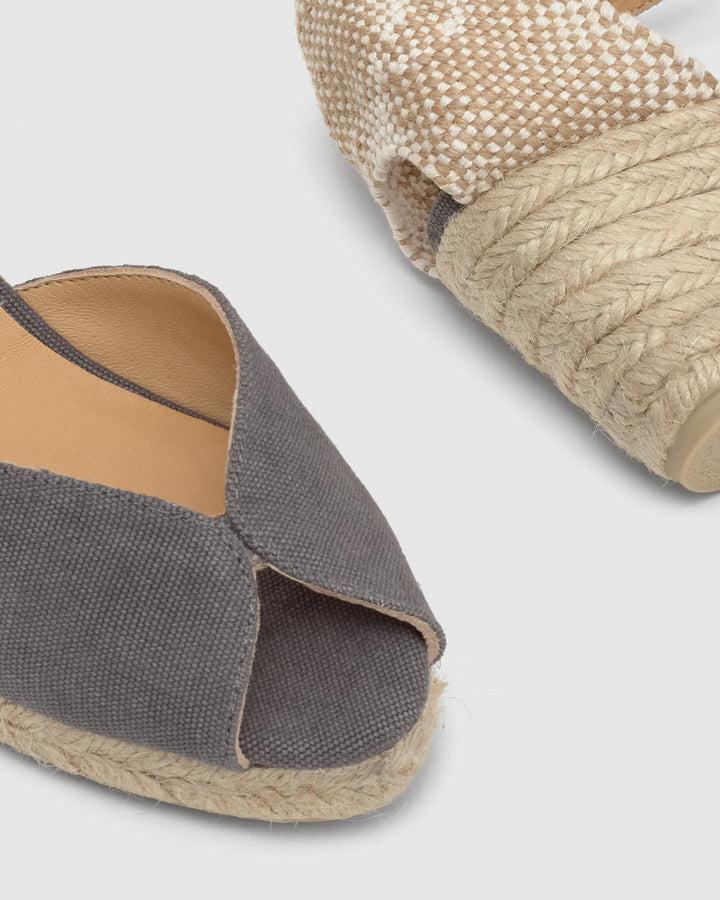 Castañer Calzado de Mujer estilo Sandalia con Cuña de 7cm de altura | Castañer Precio de fábrica