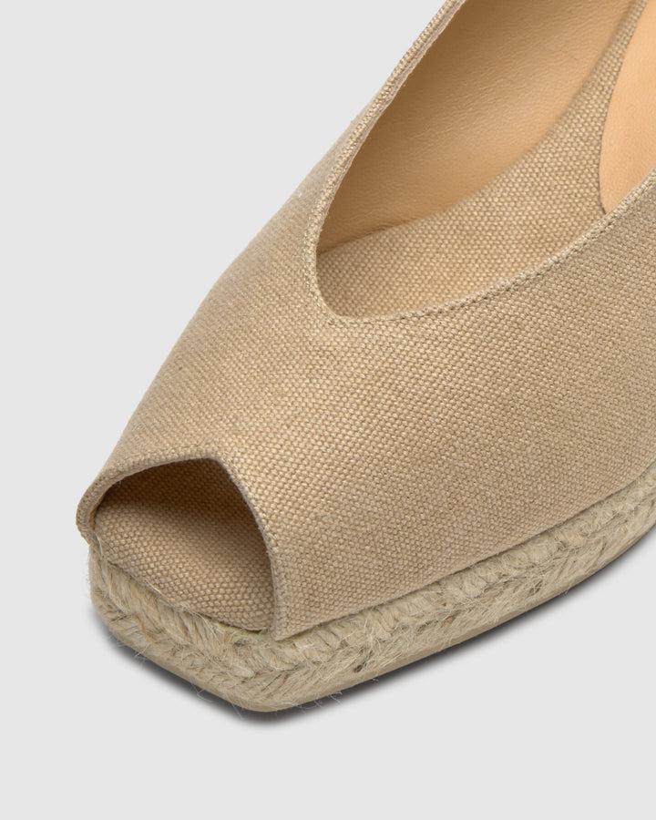 Castañer Calzado de Mujer estilo Peep Toe con Cuña de 5cm de altura | Castañer Precios de Black Friday