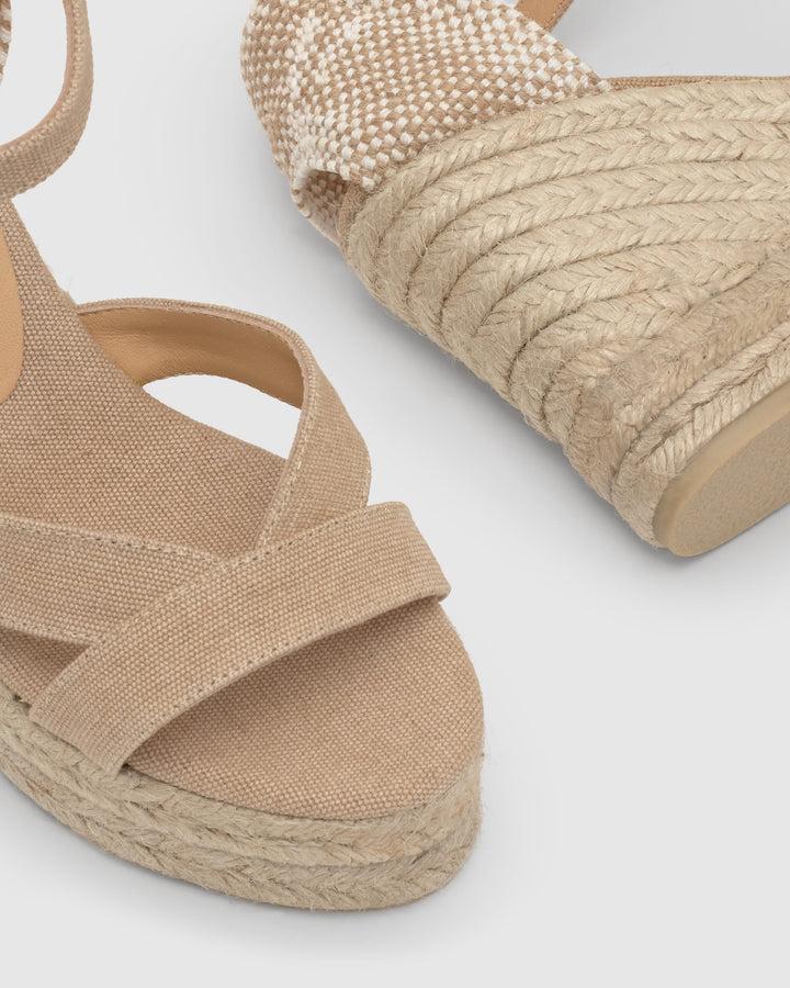 Castañer Alpargata de Mujer estilo Sandalia con Cuña de 11cm de altura | Castañer Rebajas de fábrica
