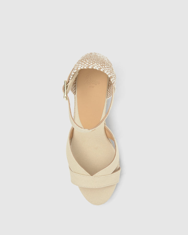 Castañer Alpargata de Mujer estilo Sandalia con Cuña de 7cm de altura | Castañer Descuento