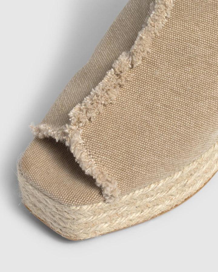 Castañer CASTAÑER | Alpargatas zueco Queral elaborada en lona de algodón yute en color natural y cuña de 6cm. – Castañer Oferta especial
