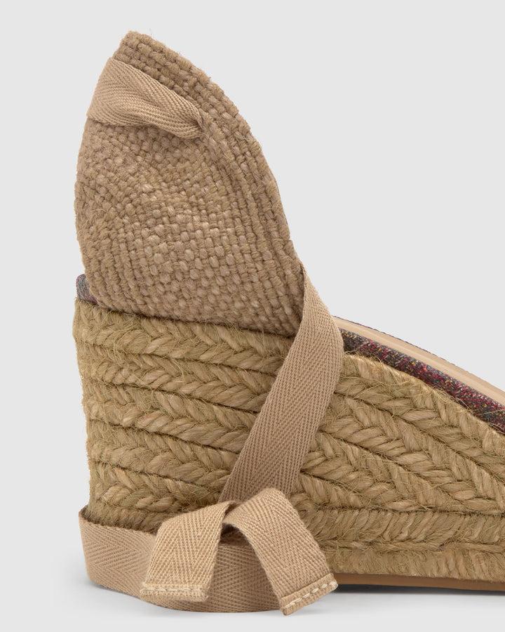 Castañer Alpargata de Mujer estilo Sandalia con Cuña de 7cm de altura | Castañer Precio de fábrica