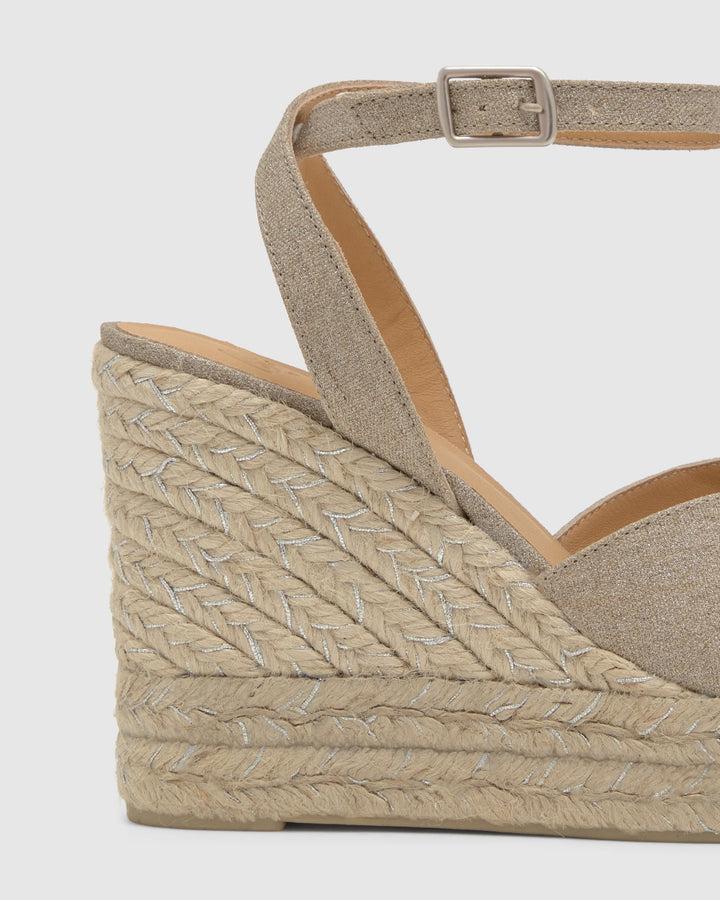 Castañer Alpargata de Mujer estilo Sandalia con Cuña de 11cm de altura | Castañer Tienda de fábrica