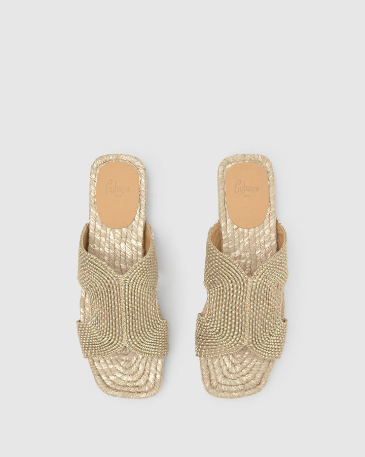 Castañer Alpargata de Mujer estilo Sandalia con Plana de 2cm de altura | Castañer Descuentos del mes
