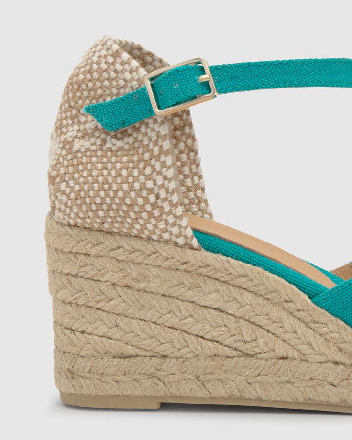 Castañer Alpargata de Mujer estilo Sandalia con Cuña de 7cm de altura | Castañer Ofertas