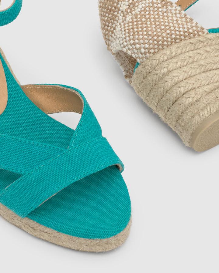 Castañer Alpargata de Mujer estilo Sandalia con Cuña de 7cm de altura | Castañer Ofertas
