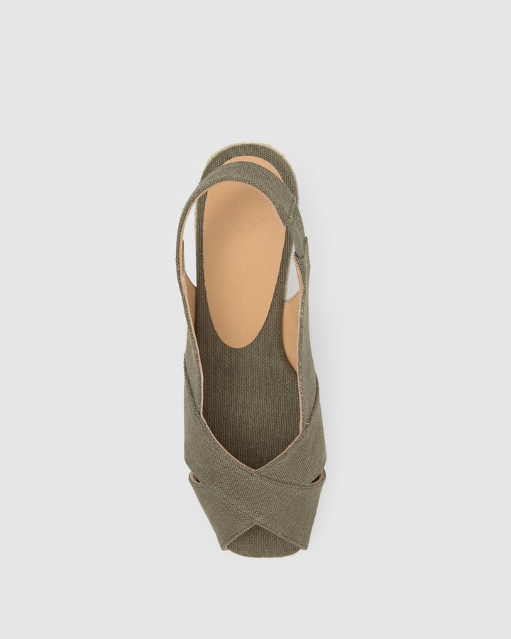 Castañer Alpargata de Mujer estilo Peep Toe con Cuña de 7cm de altura | Castañer Gran oferta
