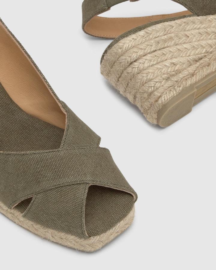 Castañer Alpargata de Mujer estilo Peep Toe con Cuña de 7cm de altura | Castañer Gran oferta
