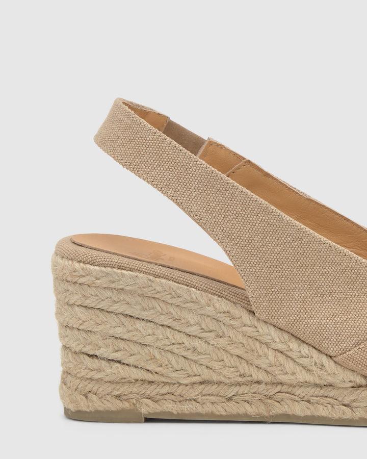 Castañer Alpargata de Mujer estilo Peep Toe con Cuña de 7cm de altura | Castañer Rebajas baratas