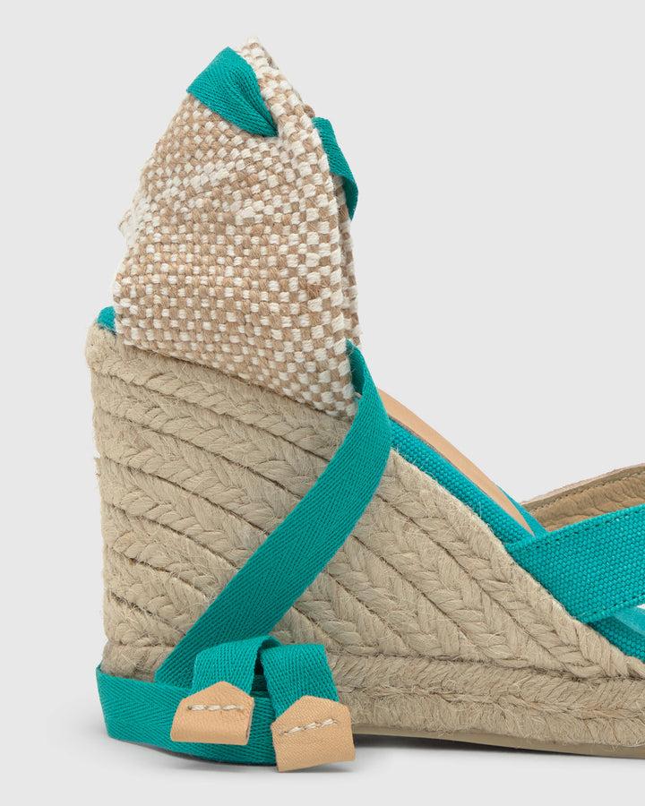 Castañer Alpargata de Mujer estilo Sandalia con Cuña de 9cm de altura | Castañer Rebajas de fábrica