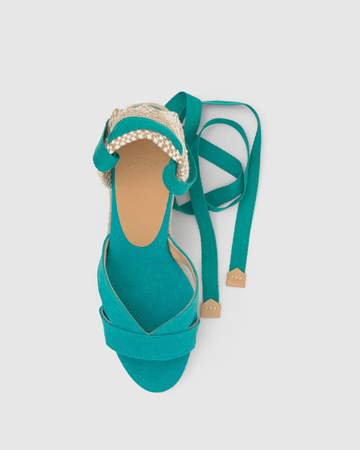 Castañer Alpargata de Mujer estilo Sandalia con Cuña de 9cm de altura | Castañer Rebajas de fábrica