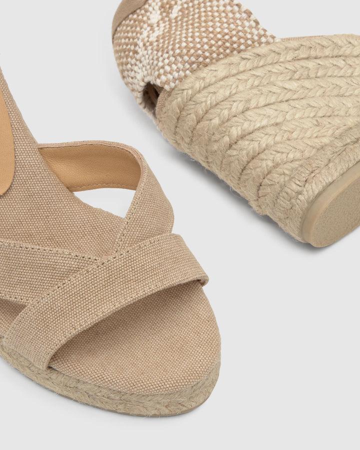 Castañer Alpargata de Mujer estilo Sandalia con Cuña de 9cm de altura | Castañer Los más vendidos