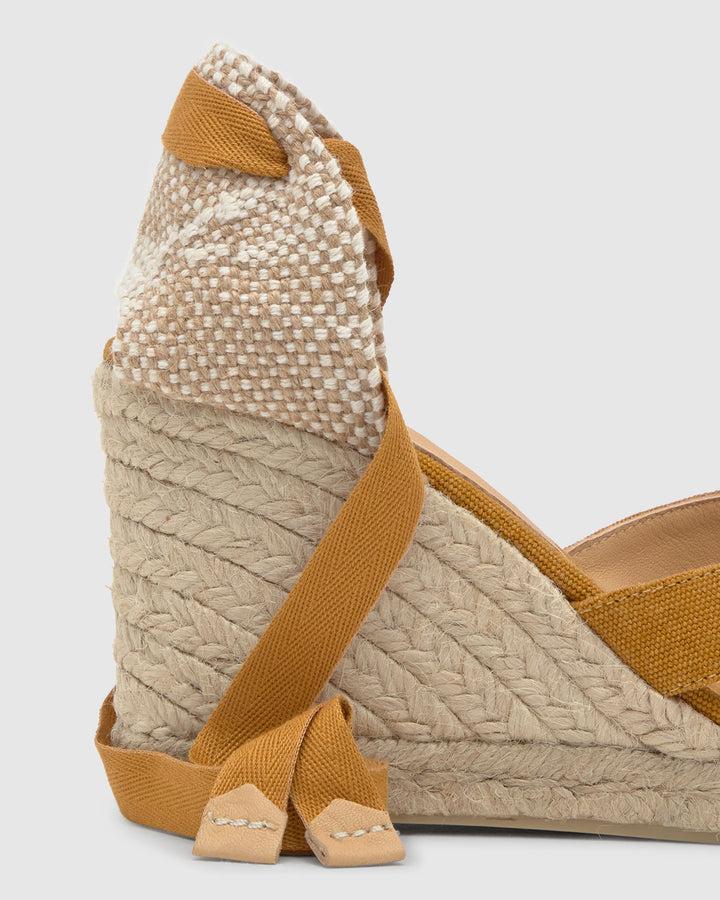 Castañer Alpargata de Mujer estilo Sandalia con Cuña de 9cm de altura | Castañer Ventas relámpago