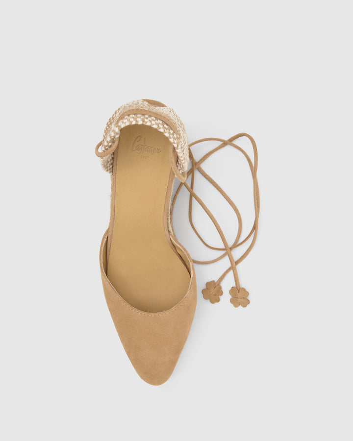 Castañer Alpargata de Mujer estilo Pala Talon con Cuña de 9cm de altura | Castañer Rebajas top