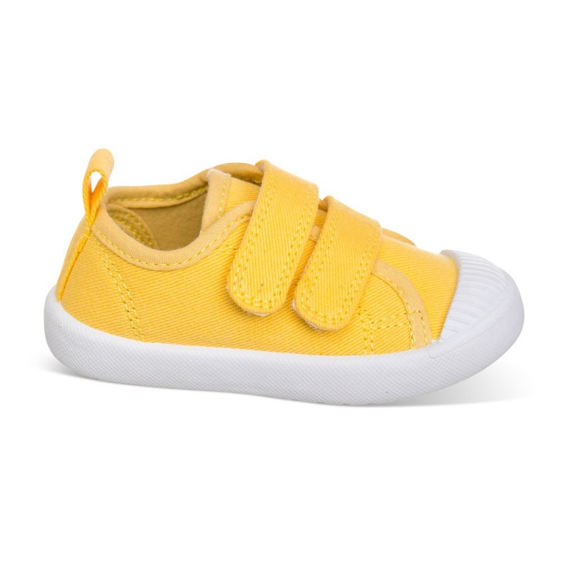 Chetto Lona color amarillo fácil de combinar con dos Velcros puntera de goma y gran flexibilidad
