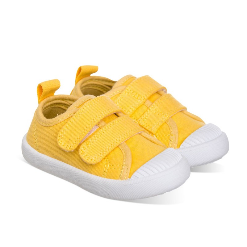 Chetto Lona color amarillo fácil de combinar con dos Velcros puntera de goma y gran flexibilidad Últimos 2 días