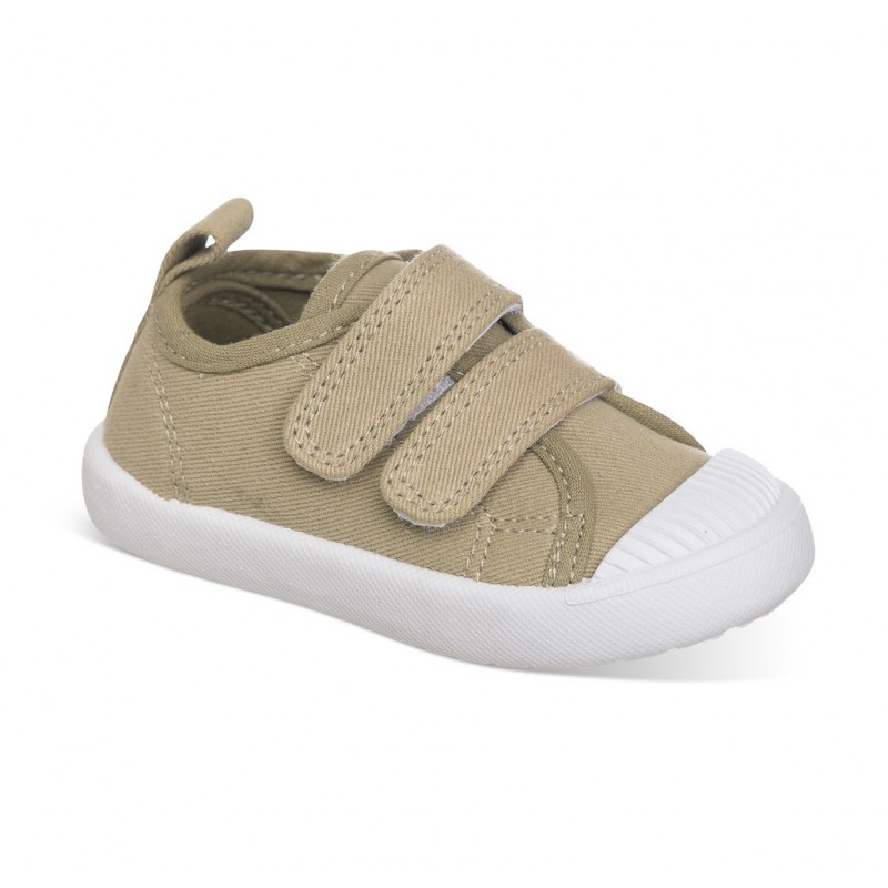 Chetto Lona color verde caqui fácil de combinar con dos Velcros puntera de goma y gran flexibilidad Último día