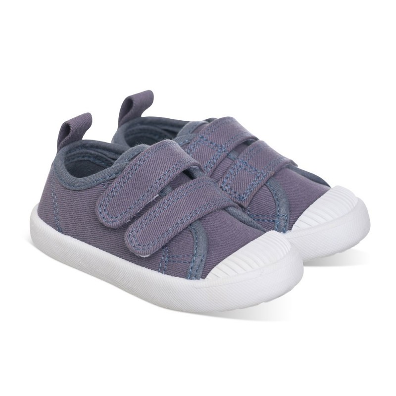 Chetto Lona color gris fácil de combinar con dos Velcros puntera de goma y gran flexibilidad Promoción por tiempo limitado