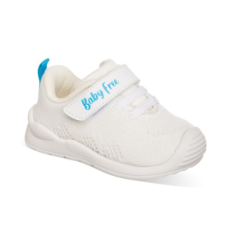 Chetto Deportiva blanca con detalle azul con Velcro moderna y respetuosa Liquidación