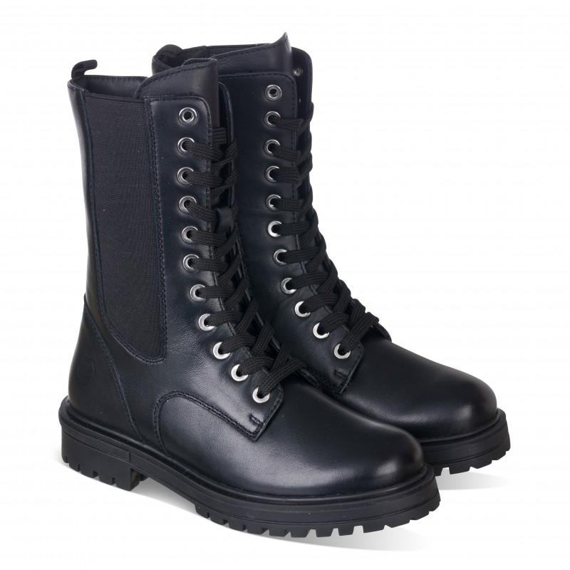 Chetto LINEA ELECTRA - BOTA MILITAR CON ELASTICO EN PIEL Descuento
