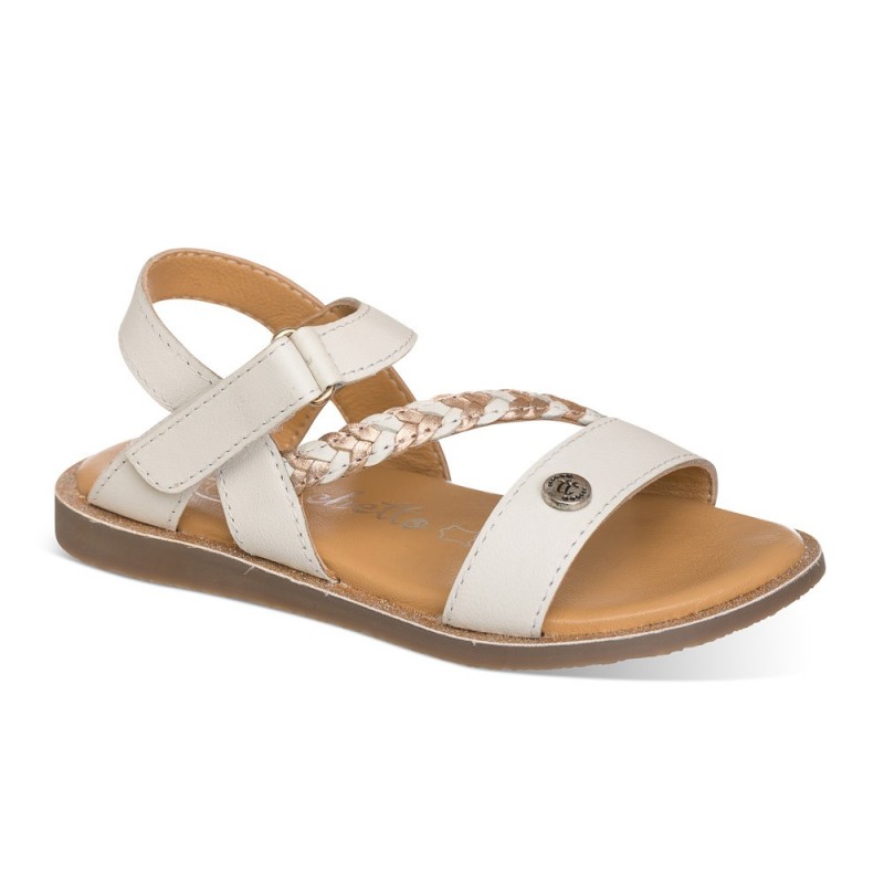 Chetto Sandalia color blanca para NIÑA 100% piel Envío gratis
