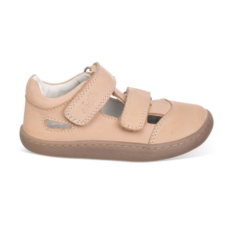 Chetto Cangrejera dos Velcros color rosa confeccionada en piel y 100% respetuosa
