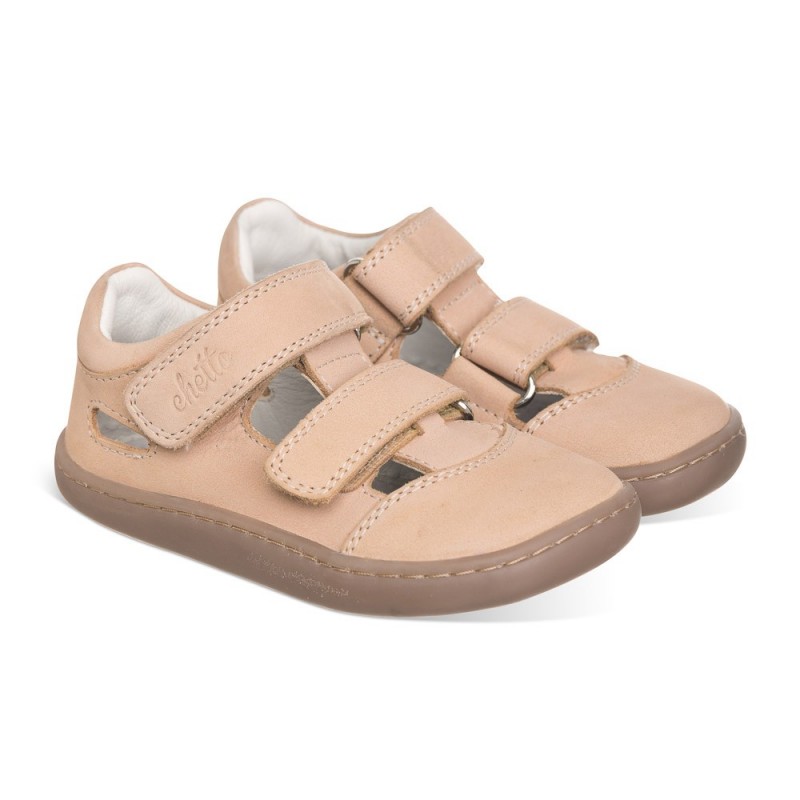 Chetto Cangrejera dos Velcros color rosa confeccionada en piel y 100% respetuosa Ofertas especiales