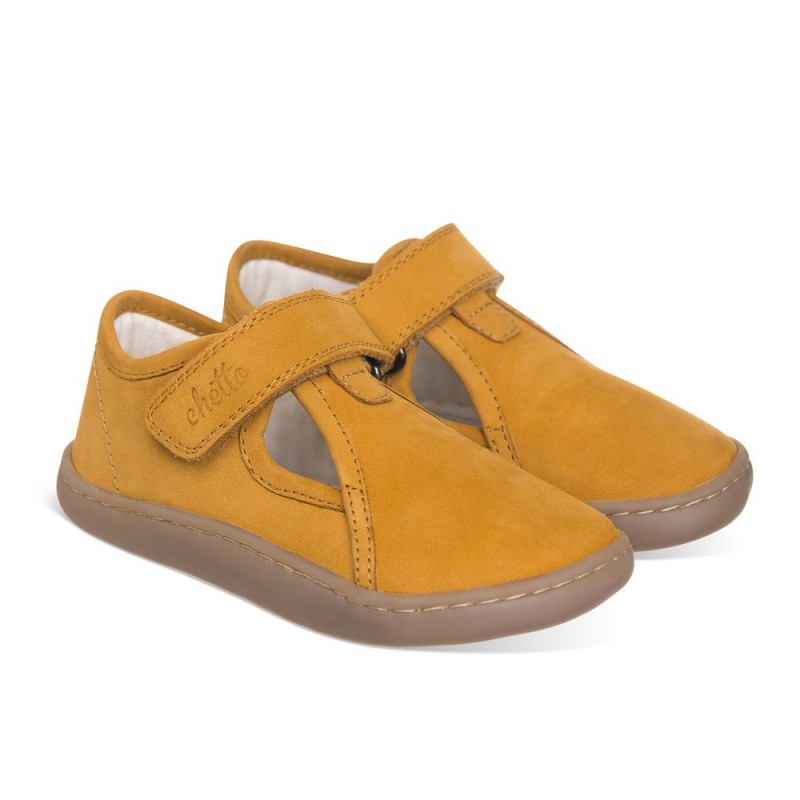 Chetto Cangrejera Barefoot camel para Niños confeccionada en piel y 100% respetuosa Rebajas de fin de temporada