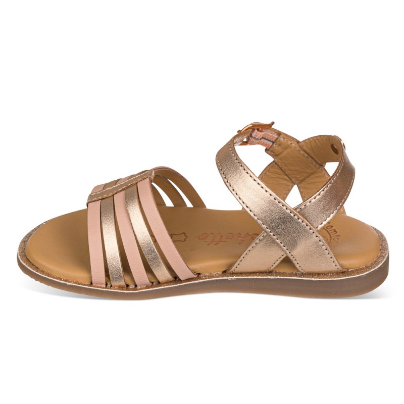 Chetto Sandalia bicolor elegante piel Rebajas top