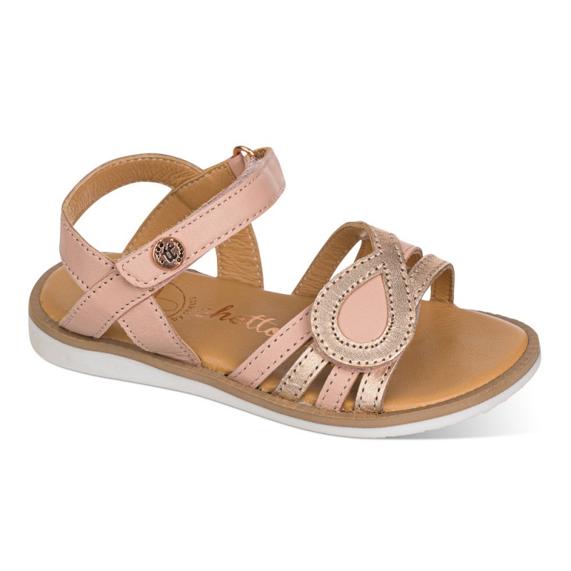 Chetto Sandalia en piel con velcro Precio de fábrica