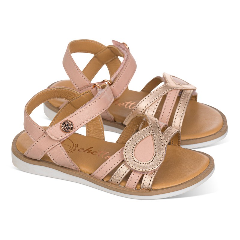 Chetto Sandalia en piel con velcro Precio de fábrica