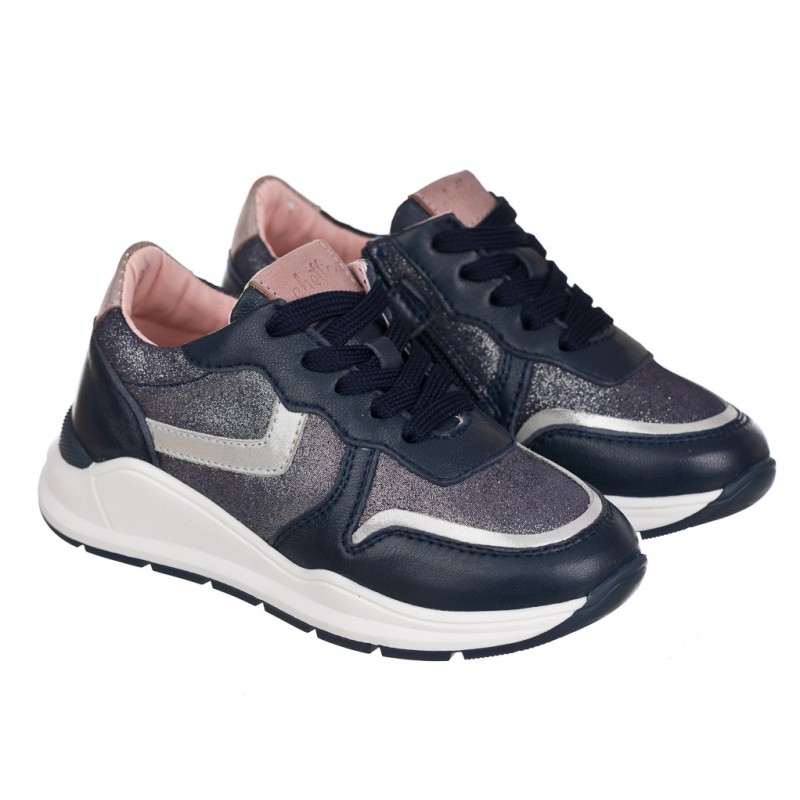 Chetto Sneaker de piel con cremallera lateral Rebajas de fin de temporada