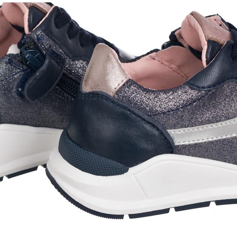 Chetto Sneaker de piel con cremallera lateral Rebajas de fin de temporada