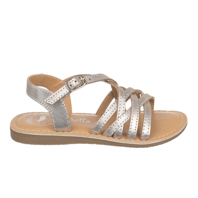 Chetto Sandalia con tiras en piel