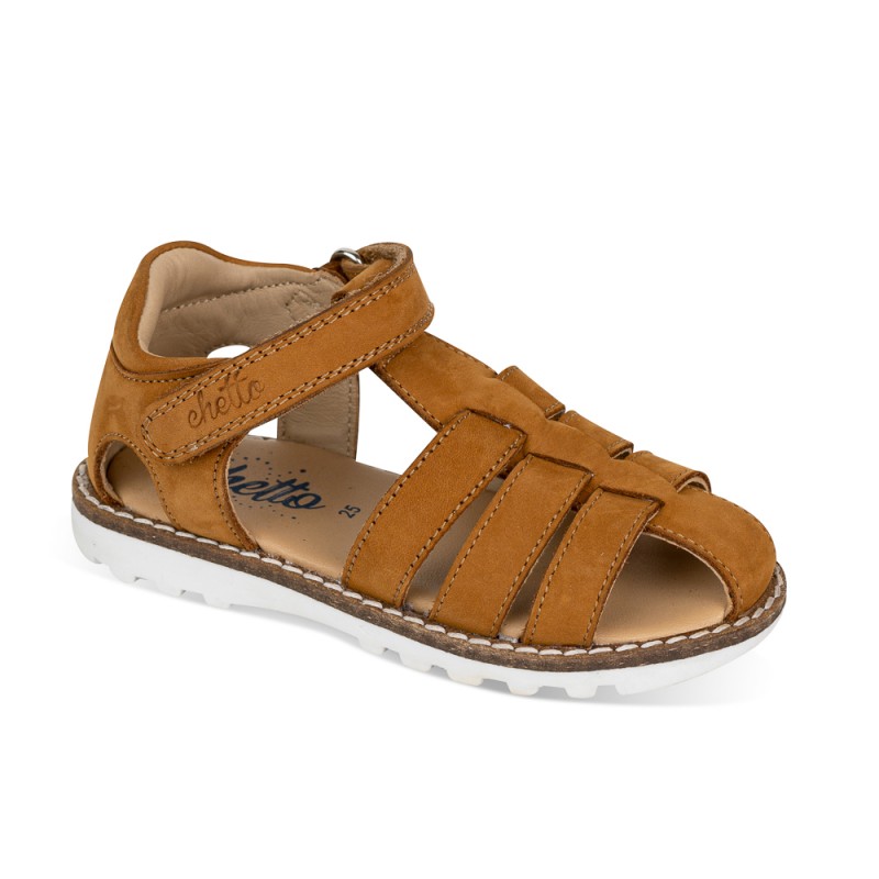Chetto Cangrejera Piel Natural. Velcro Descuentos del mes