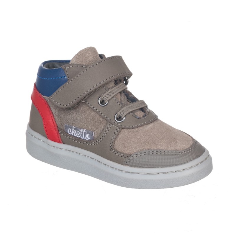 Chetto Botin niño con velcro y cordones en piel Precio ultrabajo