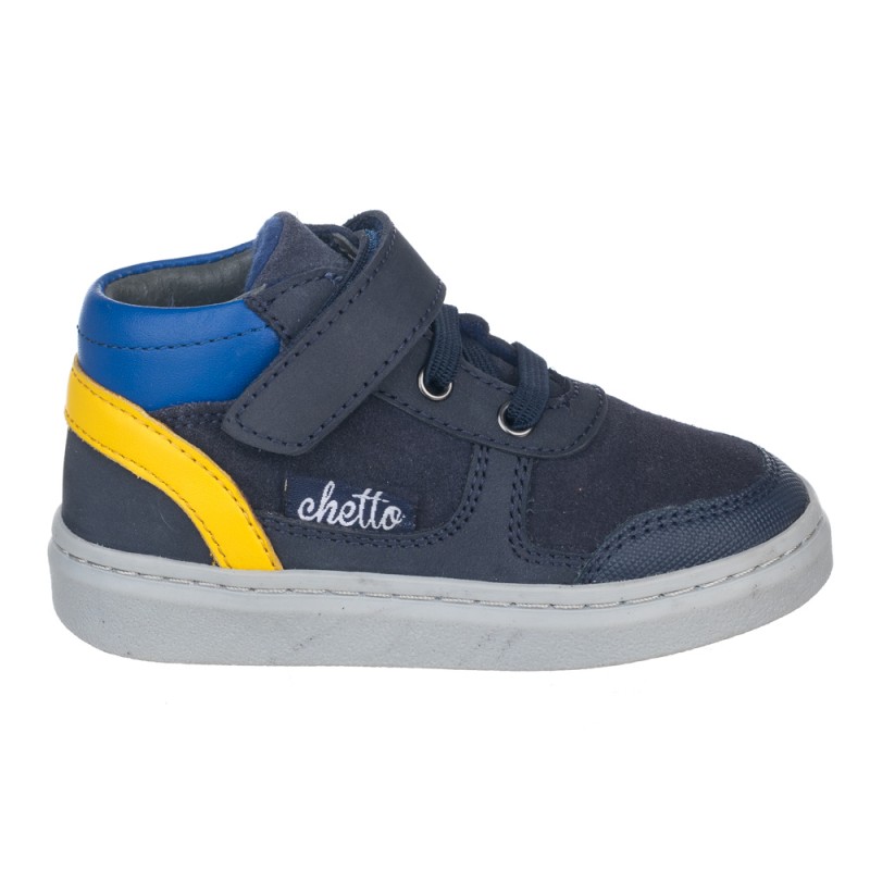 Chetto Botin niño con velcro y cordones en piel