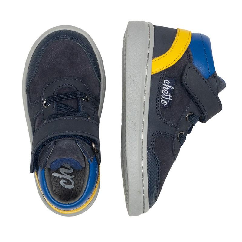 Chetto Botin niño con velcro y cordones en piel Devoluciones gratuitas