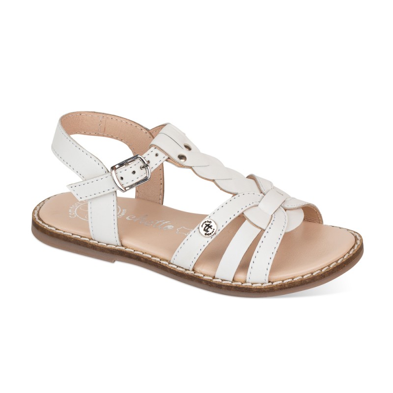 Chetto Sandalia Classic Piel Natural. hebilla/Trenza Ahorra y exporta