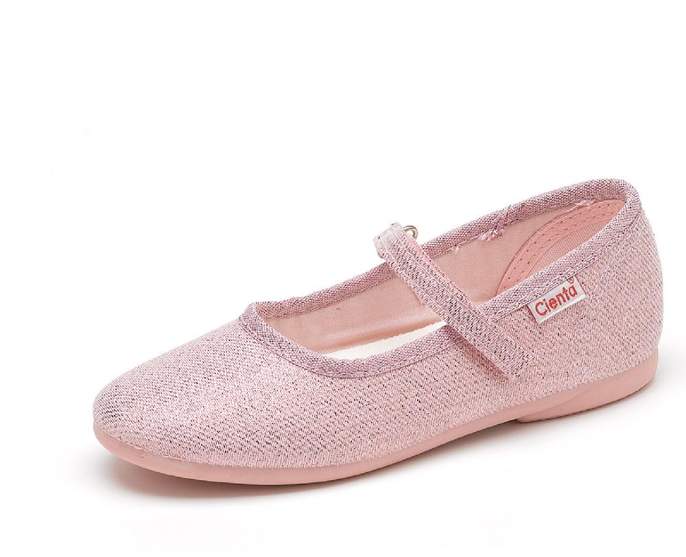 Cienta Bailarina Salon Velcro Metalizada Última moda