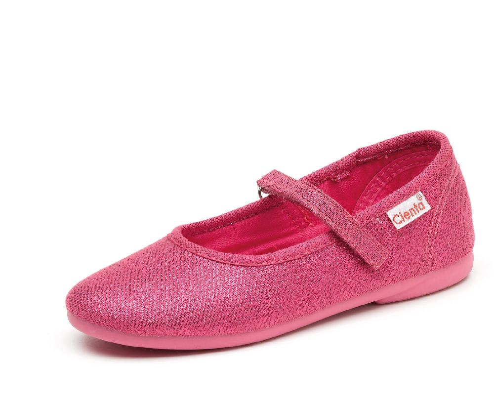 Cienta Bailarina Salon Velcro Metalizada Última moda