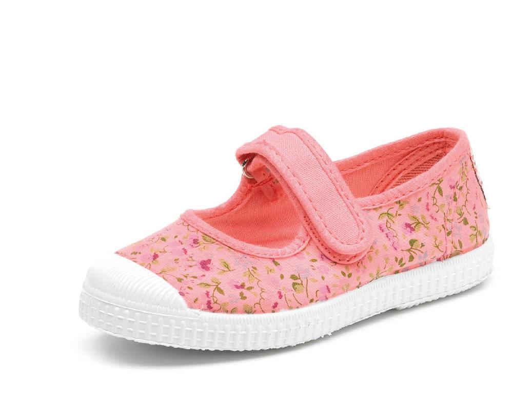 Cienta Merceditas Velcro Flores Tintada Gran oferta
