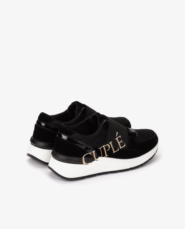 Cuplé DEPORTIVA NEGRA ELÁSTICA DE TEXTIL CON LOGO Oferta exclusiva