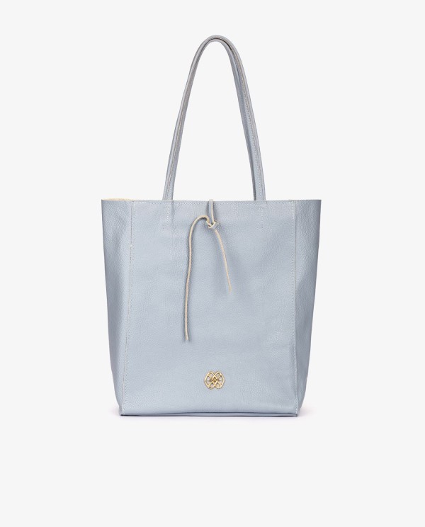 Cuplé SHOPPER VERTICAL PIEL AZUL