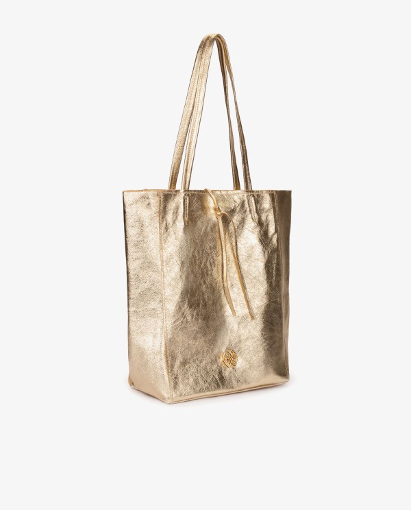 Cuplé SHOPPER VERTICAL PIEL ORO Rebajas baratas