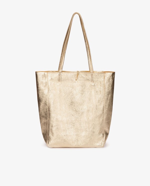 Cuplé SHOPPER VERTICAL PIEL ORO Rebajas baratas