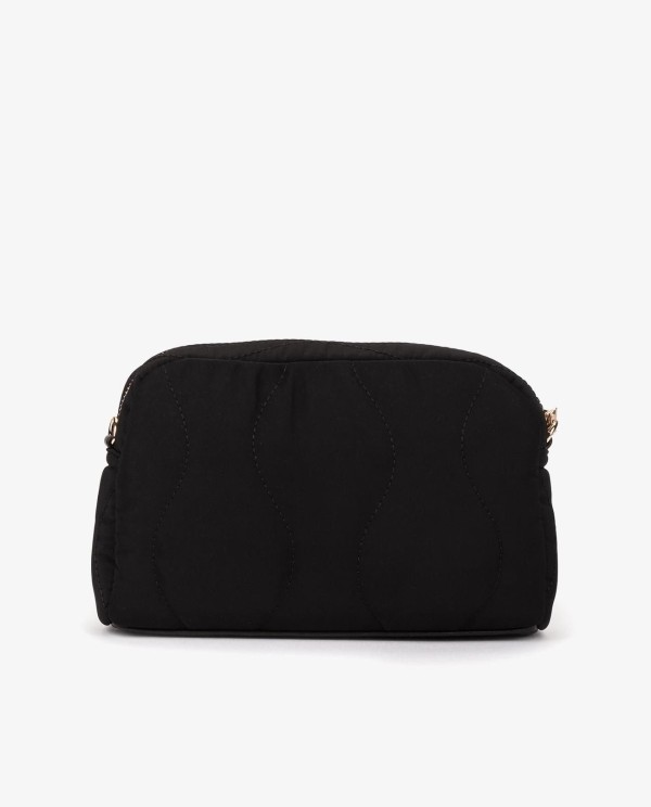 Cuplé BANDOLERA ACOLCHADA DE NYLON NEGRO CON LOGO DORADO Envío gratis